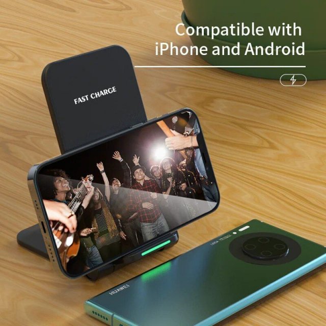 30W Foldable Wireless Charger Stand For iPhone and Android