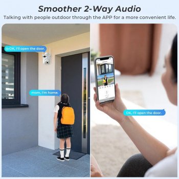 8MP 4K PTZ WiFi Dual-Lens Camera with AI Human Detection
