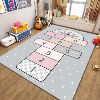Children's Hopscotch Boy Girl Cartoon Game Carpet
