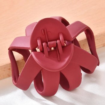 Fashionable Geometric Moon-Shaped Hair Claw Clip for Women - Large, Solid Color, Versatile Hair Accessory