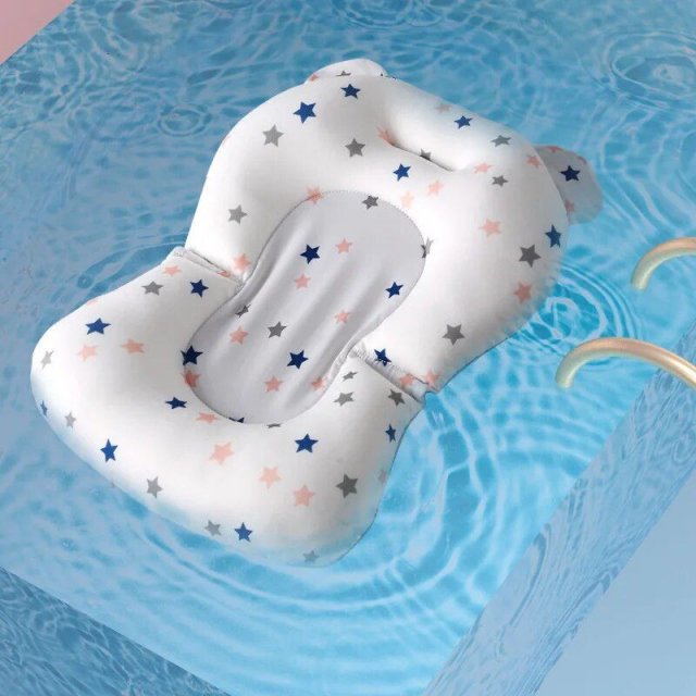 Adjustable Newborn Bath Cushion - Star Pattern, Foldable Baby Bath Seat - Image 4