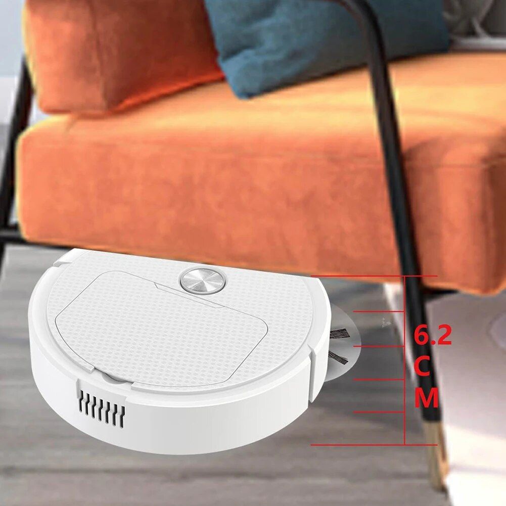 Rechargeable Mini Robot Vacuum Cleaner - 1200mAh Smart Sweeping Machine Gadgets Home Electronics