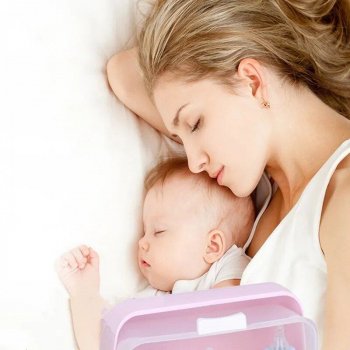 Multi-Functional Baby Bottle Drying Rack with Dustproof Storage Box