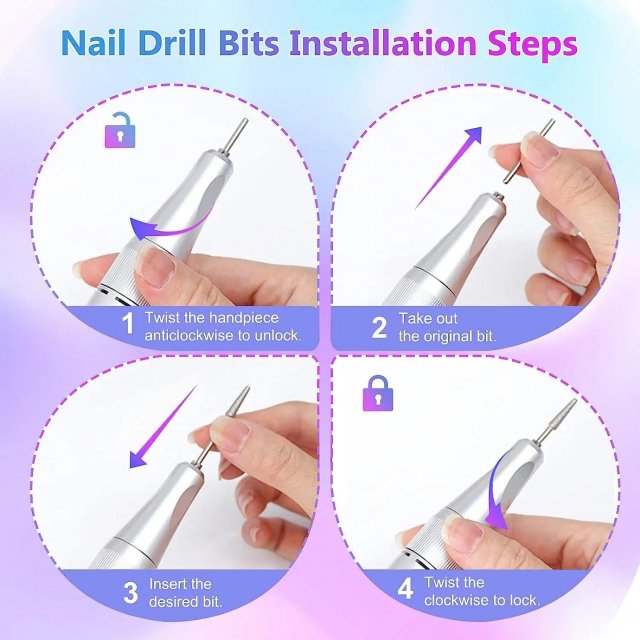 35000/40000RPM Electric Nail Drill Machine - Image 4
