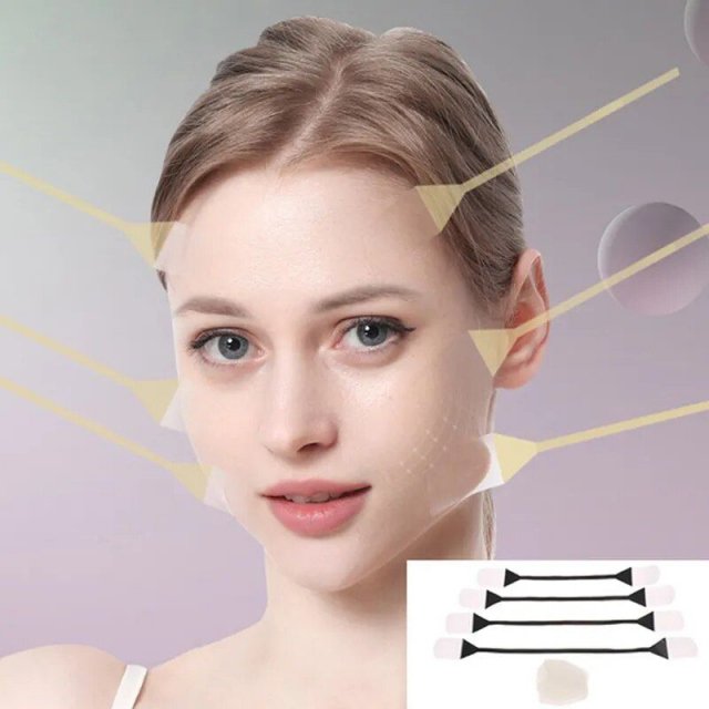 Invisible Face and Neck Lifting Patches: Anti-Aging & Slimming Skin Tape - Image 3