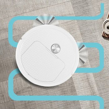 Rechargeable Mini Robot Vacuum Cleaner - 1200mAh Smart Sweeping Machine