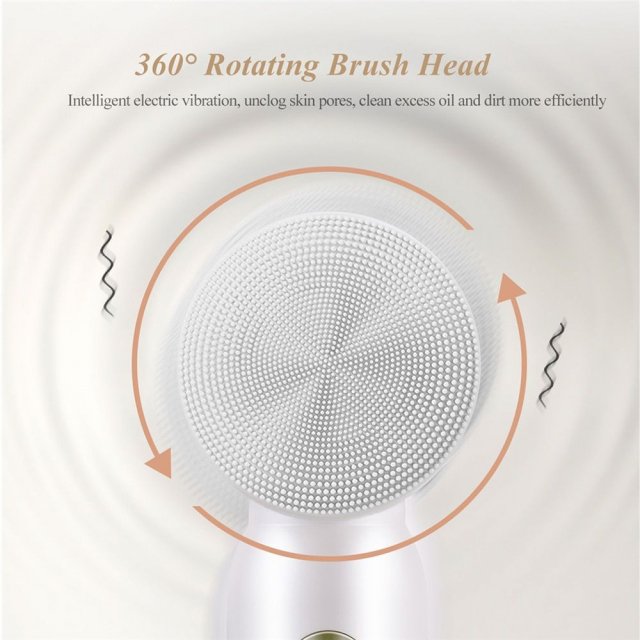 6-in-1 Ultrasonic Facial Cleanser: Electric Auto-Rotating & Waterproof Brush for Deep Pore Cleaning - Image 6