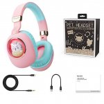 Cute Cat & Squirrel RGB Wireless Headphones - Bluetooth 5.1, LED Lights & Mic for Kids