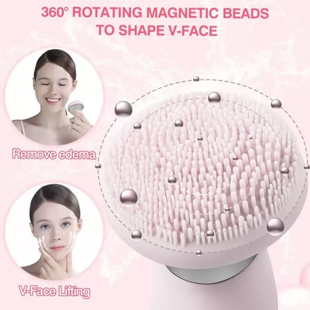 Rechargeable Silicone Facial Cleanser with V-Face Lifting & Tightening Features - Image 5