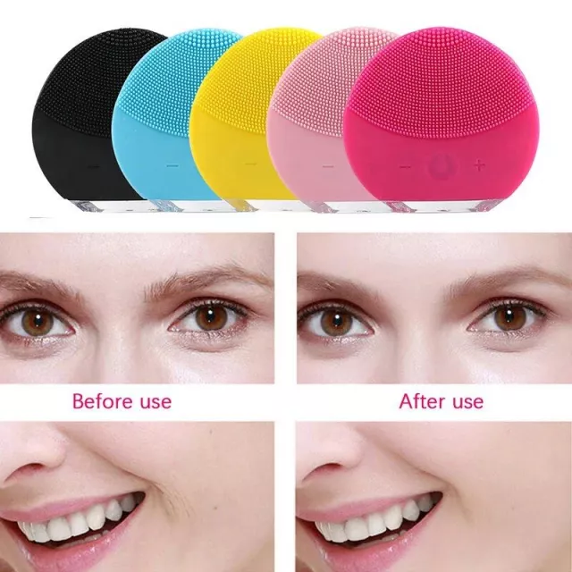 Waterproof Electric Silicone Facial Cleanser & Massager