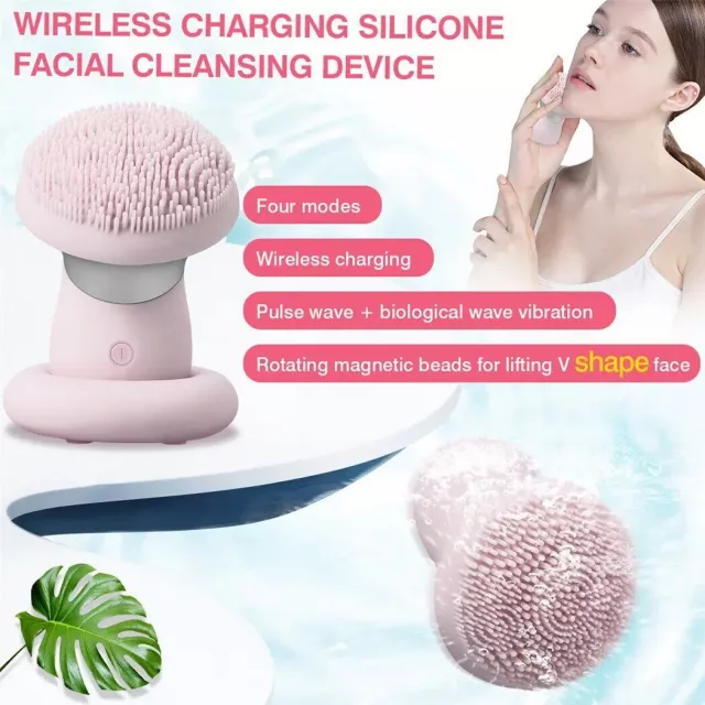 Rechargeable Silicone Facial Cleanser with V-Face Lifting & Tightening Features - Image 6