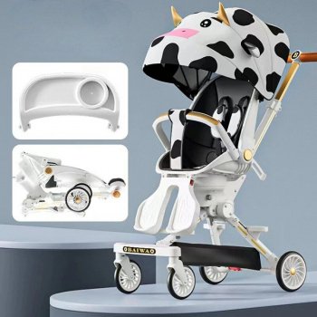 Versatile High-View Baby Stroller - Lightweight, Foldable, and Comfort-Designed for Modern Parents