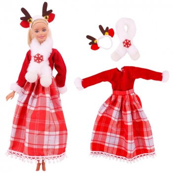 Christmas Festive Doll Dress Set - Santa & Tree Outfits for 11.8inch Dolls, Perfect for Kids' Holiday Gifts