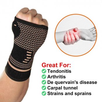 High-Performance Compression Wrist Brace for Sports & Pain Relief