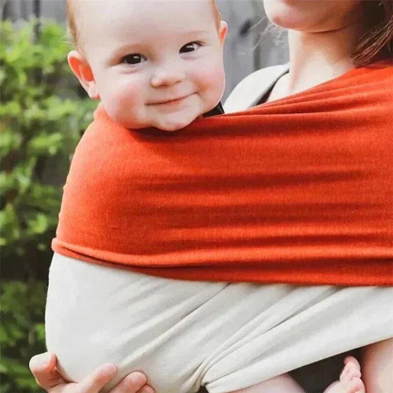 Multi-Purpose Soft Cotton Baby Sling - Infant to Toddler Comfort Wrap Color: Orange Beige Color: Black Purple 