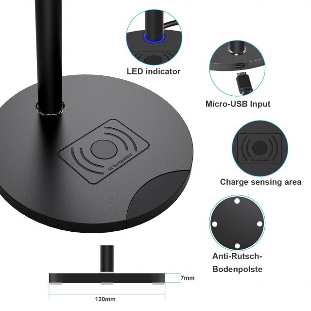 2-in-1 Fast Wireless Charging Pad & Headphone Stand - Image 5