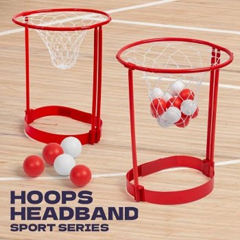 Head Hoop Basketball Catch Game - Indoor & Outdoor Fun with 20 Balls