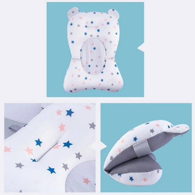 Adjustable Newborn Bath Cushion - Star Pattern, Foldable Baby Bath Seat - Image 6