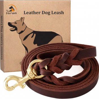 Premium Braided Leather Dog Leash