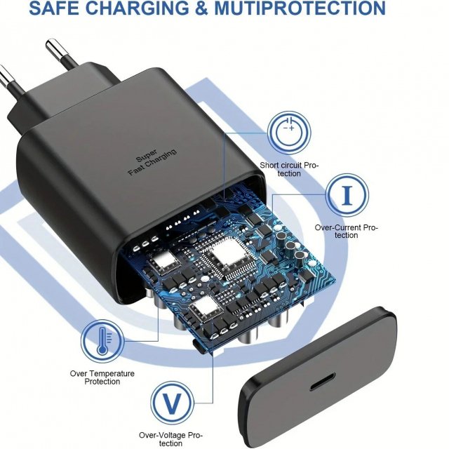 Ultra-Fast 45W USB-C Charger Kit with Type-C Cable for Samsung Galaxy S22/S23 & More