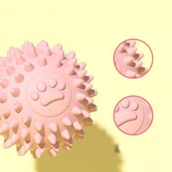 Durable Chew Ball for Dogs - Colorful TPR Teeth-Cleaning Toy