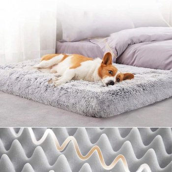 Luxurious Plush Square Dog Mattress