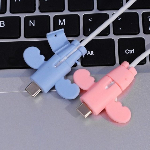 Angel Wing Silicone Cable Protector for Type C & iPhone Chargers