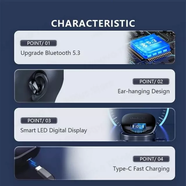 Bluetooth 5.3 TWS Wireless Sport Earphones