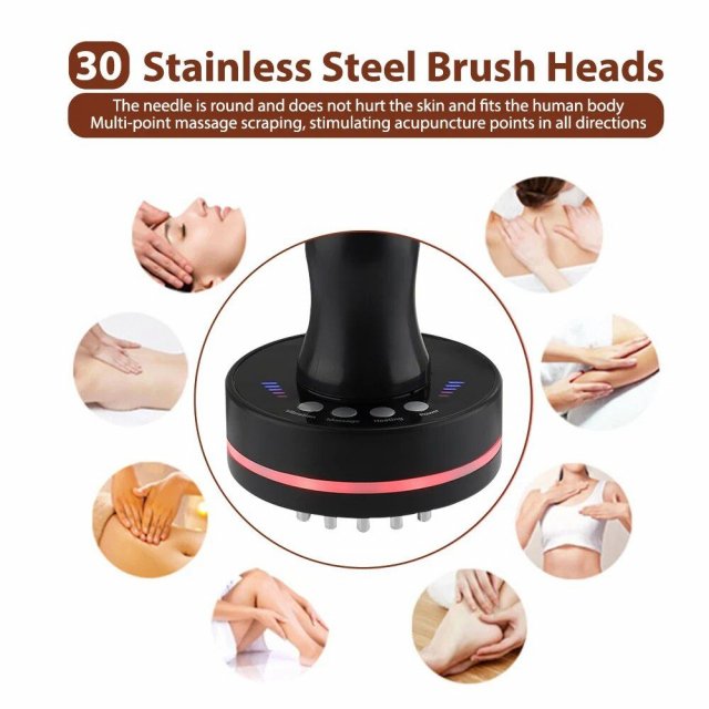 Vibrating Gua Sha Body Massager with Hot Compress & Microcurrent - Image 7