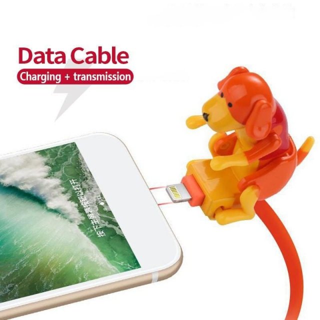 Animated Dog USB Charging Cable – Universal Phone Charger with Fun Moving Design