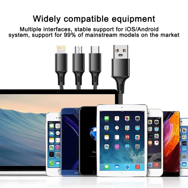 3-in-1 Multi-Port Fast Charging Cable