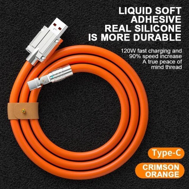 Ultra-Fast 120W 7A Gaming USB-C Charge Cable with 180° Elbow Design - Image 7