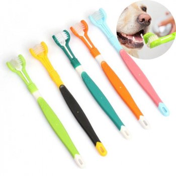 Multi-Angle Pet Toothbrush for Dogs & Cats