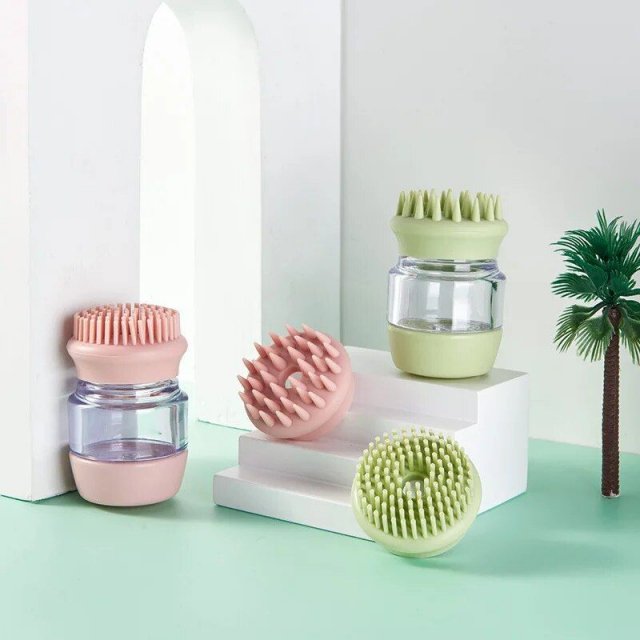 Soft Silicone Dog Bath Brush - 2-in-1 Grooming and Massage Comb for Pets - Image 3