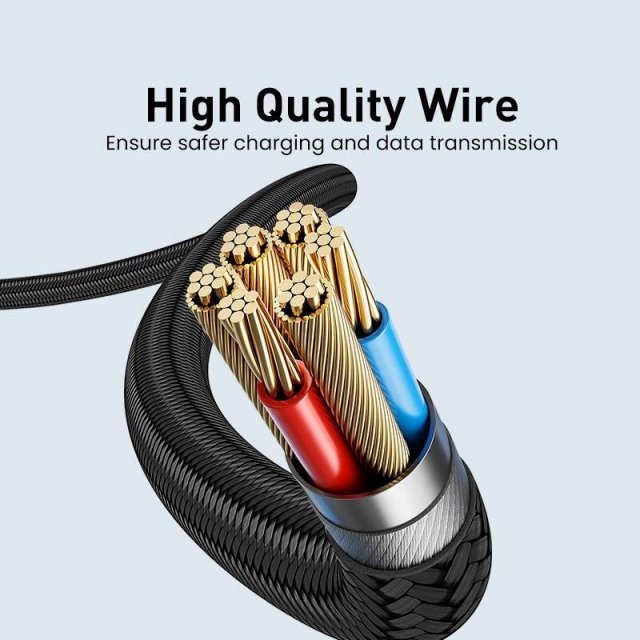 100W LED USB-C Fast Charge & Data Sync Cable