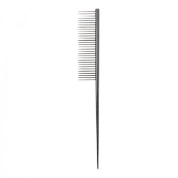 Stainless Steel Fine Tooth Pet Comb for Cats and Dogs - Long Handle Beauty Brush in Various Colors