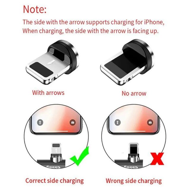 360°+180° Rotating Magnetic Charging Cable for iPhone, Xiaomi, Samsung - Image 6