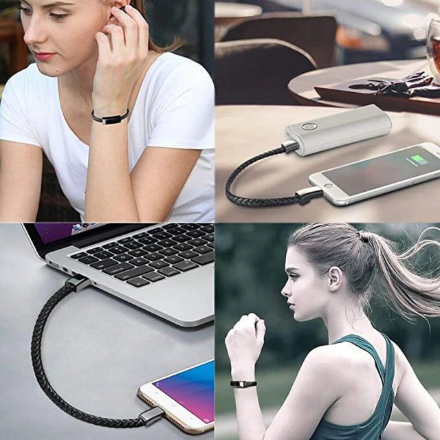 Bracelet USB Charging & Data Sync Cable – Multi-Connector, 3A Fast Charge