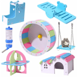 7-Pack Hamster Exercise Wheel & Accessories Set