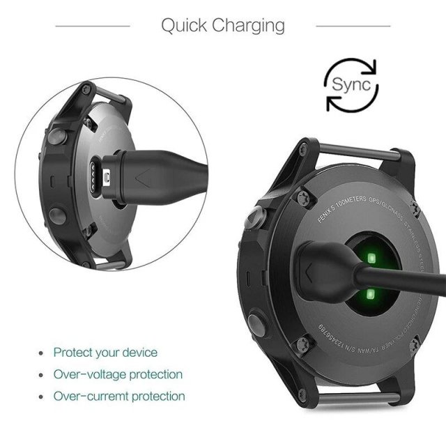 Multi-Model Compatible USB Charging Dock with Dustproof Plug for Garmin & Fenix Watches - Image 4