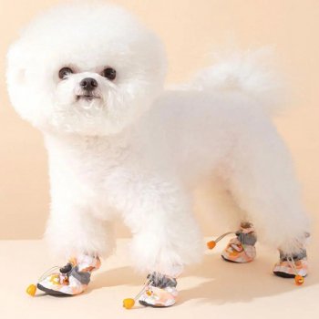 Cozy Paw Protector - Non-Slip Indoor Dog Shoes with Soft Fleece Lining and Windproof Comfort
