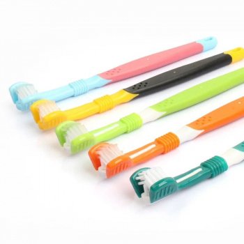 Multi-Angle Pet Toothbrush for Dogs & Cats