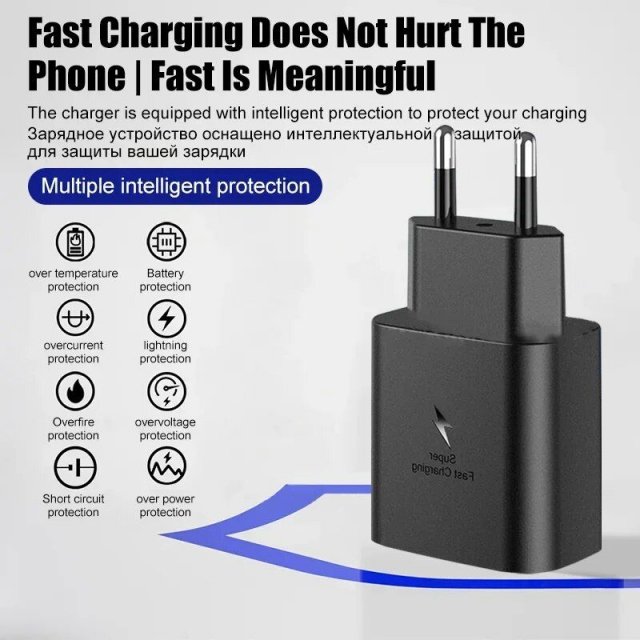 Ultra-Fast 45W USB-C Charger Kit with Type-C Cable for Samsung Galaxy S22/S23 & More