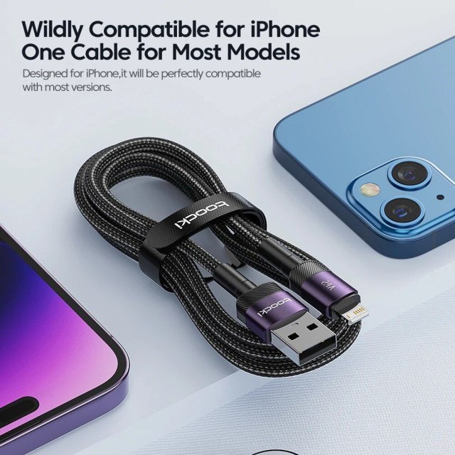 Fast Charging 2.4A Lightning USB Cable for iPhone Series