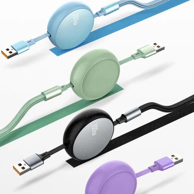 3-in-1 Retractable Fast Charger – USB C Cable with Multi Connectors for iPhone, Samsung & Huawei