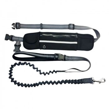Hands-Free Reflective Dog Leash with Waist Bag