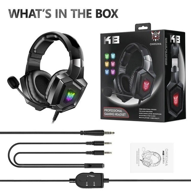 Wired Stereo Gaming Headset with Dynamic Immersive Sound & LED Lights