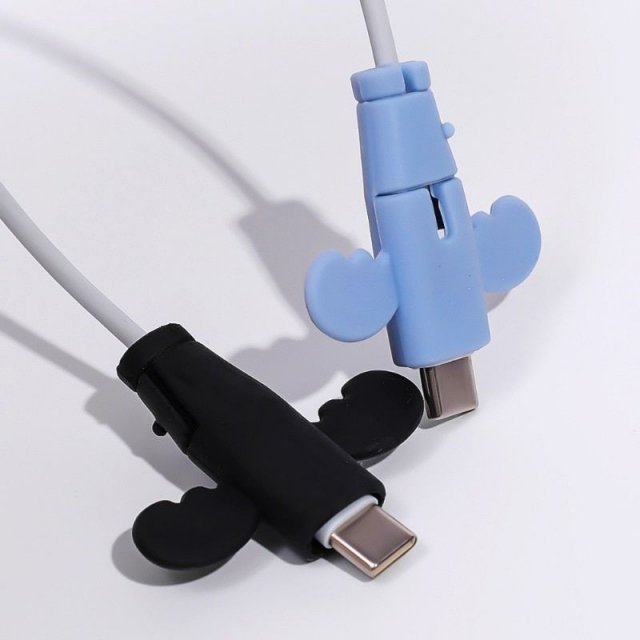 Angel Wing Silicone Cable Protector for Type C & iPhone Chargers