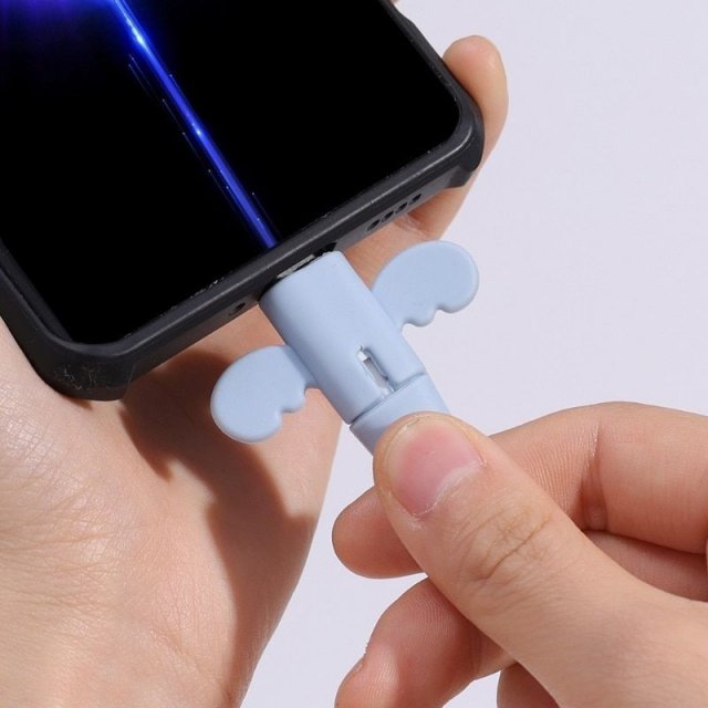 Angel Wing Silicone Cable Protector for Type C & iPhone Chargers