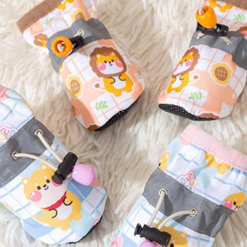 Cozy Paw Protector - Non-Slip Indoor Dog Shoes with Soft Fleece Lining and Windproof Comfort